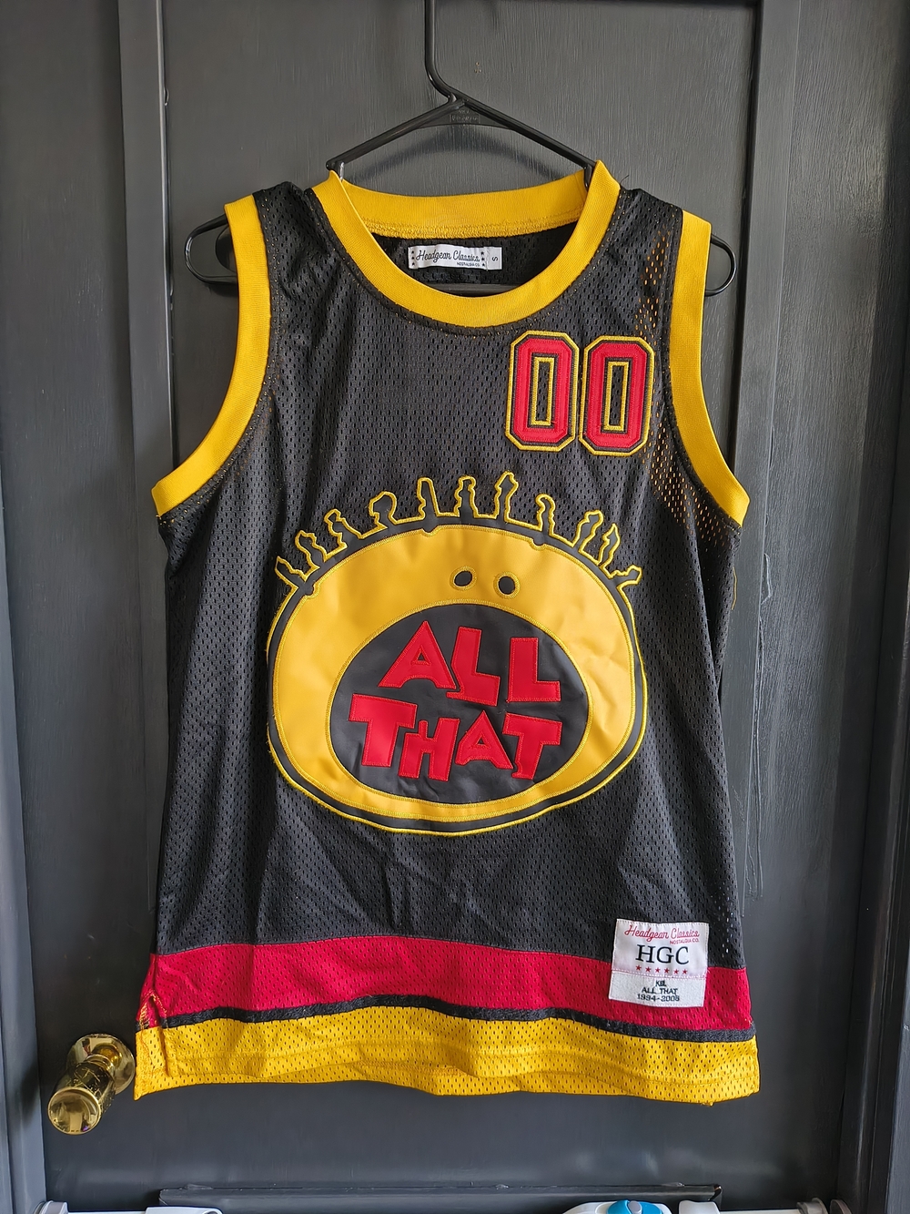 All That Black Yellow Red Mesh Jersey by Heritage Classics